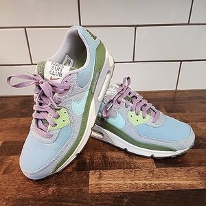 Nike Air Max 90 SE Men Size 8.5 EU 42 Sun Club Sneakers 'Worn Blue' DM0036-400